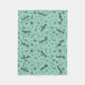 ミントパーソナライズされたグリーンネームブランケット – カスタムギフト フリースブランケット (正面)