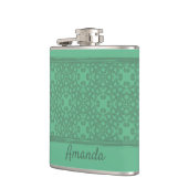 ミントパーソナライズされたグリーン フラスク (左)