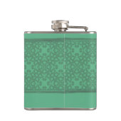 ミントパーソナライズされたグリーン フラスク (裏面)