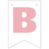 ミントパーソナライズされたピンクまたはカスタム任意の色結婚の バンティングフラッグ (第1の旗)