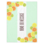 ミントパーソナライズされたモダングリーンシトラスフルーツスライス テーブルクロス (正面)