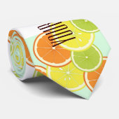 ミントパーソナライズされたモダングリーンシトラスフルーツ ネクタイ (ロール)