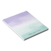 ミントパープルウォーターカラー絞り染め ノートパッド (アングル)