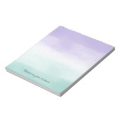 ミントパープルウォーターカラー絞り染め ノートパッド (回転)