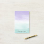 ミントパープルウォーターカラー絞り染め ポストイット (デスク上)