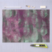 ミントパープル熱帯葉抽象芸術 薄葉紙 (クラフト)