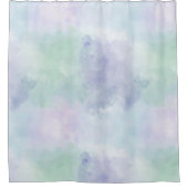 ミントパープル絞り染め シャワーカーテン (正面)