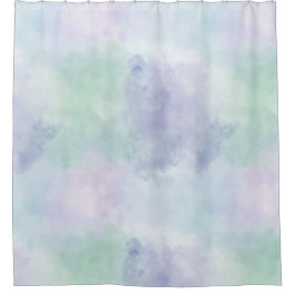 ミントパープル絞り染め シャワーカーテン