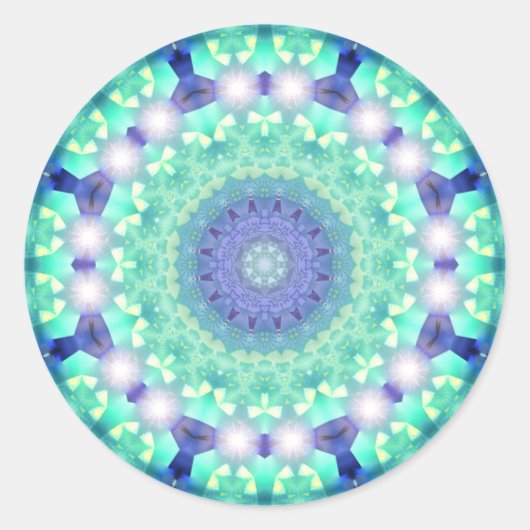 ミントパープル魔法サークルシール ラウンドシール (正面)