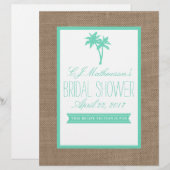 ミントパームツリービーチブライダルシャワーレシピ分圧器 (正面/裏面)