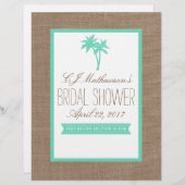 ミントパームツリービーチブライダルシャワーレシピ分圧器 (正面/裏面)