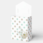 ミントビスクのドットストライプのモノグラムの好意ボックス フェイバーボックス (オープン)