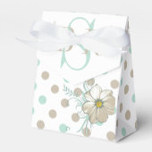 ミントビスクのドットストライプのモノグラムの好意ボックス フェイバーボックス (正面サイド)