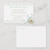 ミントビスクのドットストライプの願い井戸カード エンクロージャーカード (正面/裏面)