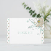 ミントビスクドットストライプサンキューカード サンキューカード (スタンド正面)