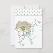 ミントビスクドットストライプサンキューカード サンキューカード (裏面)