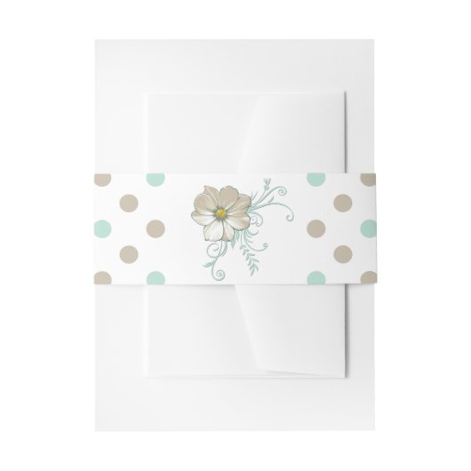 ミントビスクドットストライプズベリーバンド 招待状ベリーバンド (正面例)