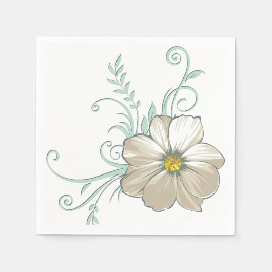 ミントビスクドットストライプ紙ナプキン スタンダードカクテルナプキン (正面)