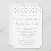 ミントビスクドットストライプ結婚式招待状 招待状 (裏面)