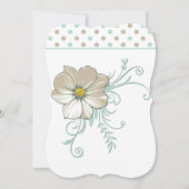 ミントビスクドットストライプ Save the Date 招待状 (裏面)