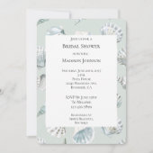 ミントビーチ海シーシェルブライダルシャワー 招待状 (正面)
