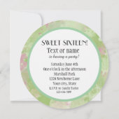 ミントピガーリーンク抽象芸術Sweet sixteen 招待状 (裏面)
