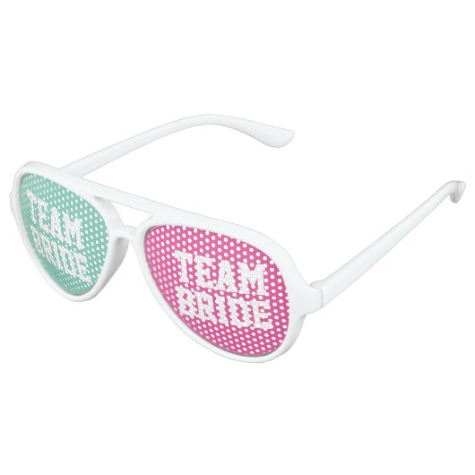 ミントピンクチームブライドバチェロレッテシェード アビエーターサングラス (アングル)