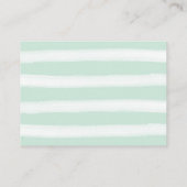 ミントピンクフローラベビーシャワーおむつラッフルチケット エンクロージャーカード (裏面)