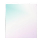 ミントピンクホワイトグラデーション絞り染め ノートパッド (正面)