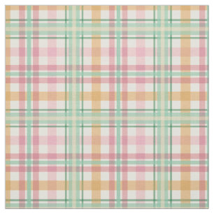 ミントピンクラズベリーオレンジ夏期タータンチェックplaid ファブリック
