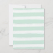 ミントピンク金ゴールドベビーシャワー招待状 招待状 (裏面)