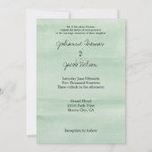 ミントピーコックフェザー 招待状 (裏面)