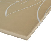 ミントピーチホワイトデイジーフローラ カッティングボード (角)