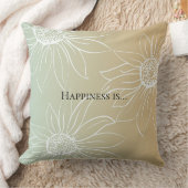 ミントピーチホワイトデイジーフローラ クッション (ブランケット)