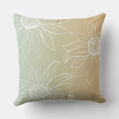 ミントピーチホワイトデイジーフローラ クッション (裏面)