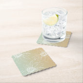 ミントピーチホワイトデイジーフローラ ペーパーコースター (インサイチュ)