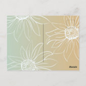 ミントピーチホワイトデイジーフローラ ポストカード (裏面)