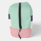 ミントピーチモダンカラーブロックストライプパーソナライズ ドップキット (右)