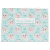 ミントピ名門私立校風のックスハットサンタミントボウズ水玉模様 ラージペーパーバッグ (裏面)