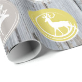 ミントファミリーフォトトナカイのクリスマス明メリーるい ラッピングペーパー (ロールコーナー)