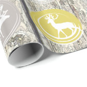 ミントファミリーフォトトナカイのクリスマス明メリーるい ラッピングペーパー (ロールコーナー)