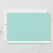 ミントフィッシュボーンパターンセーブ・ザ・デート案内 招待状 (裏面)