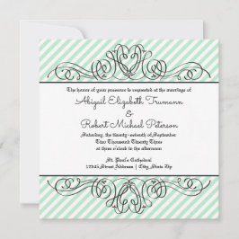ミントフォーマルフローラフローリッシュ – 結婚式招待状 招待状