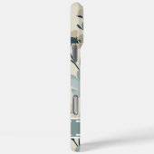 ミントフラワーiPhone 16ケースパーソナライズされた、名前ケース Case-Mate iPhoneケース (裏面 / 右)