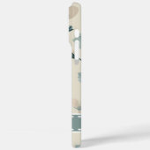 ミントフラワーiPhone 16ケースパーソナライズされた、名前ケース Case-Mate iPhoneケース (裏面 / 左)