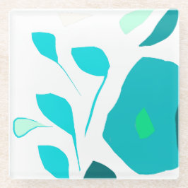 ミントフレーバーイラストレーションコースター ガラスコースター