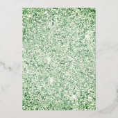 ミントフローラスパークルドレスウッドキンセアニェラ金ゴールド 箔招待状 (裏面)