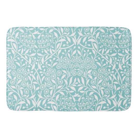 ミントフローラダマスクパターン バスマット (正面)