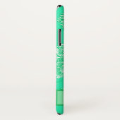 ミントフローラモノグラム Case-Mate iPhoneケース (裏面/右)