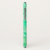 ミントフローラモノグラム Case-Mate iPhoneケース (裏面/左)